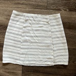 reformation skirt Large mini zip back stripped